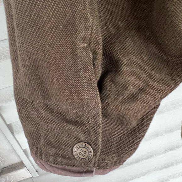 Columbia VTG River Lodge Men XL Heavy Canvas Lined Hunting Jacket Leather Collar - Picture 14 of 16
